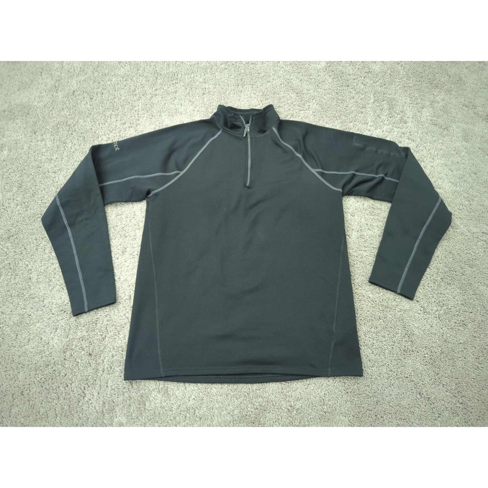 Marmot Pullover Mens Large Black 1/4 Zip‎ Logo The Standard Hiking Outdoor